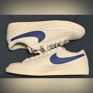 Nike Blazer Low Leather White/Astronomy Blue Size 12 Brand New No Box